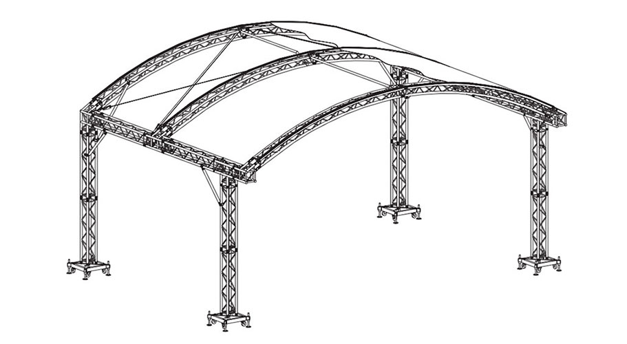 Аренда арочной крыши (граунда) 8х6 м Prolyte