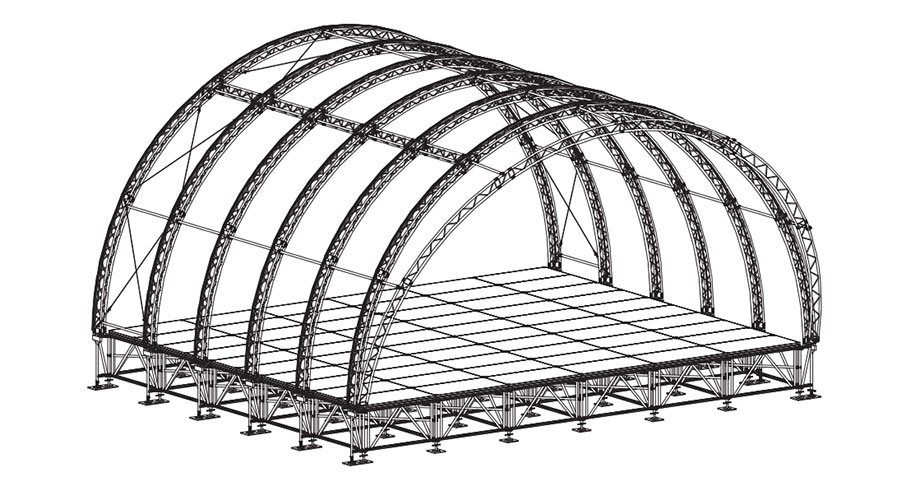 Тоннельная крыша граунд 12м Prolyte
