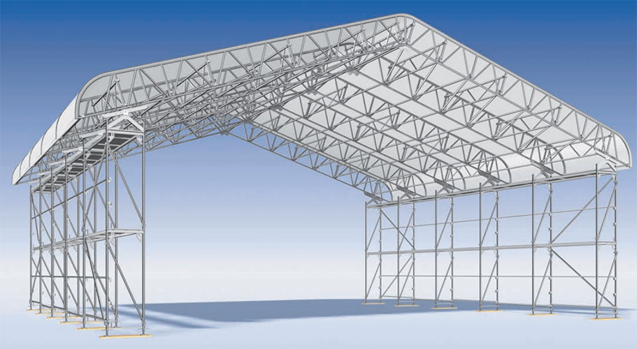 Аренда двускатной крыши Layher Keder Roof XL